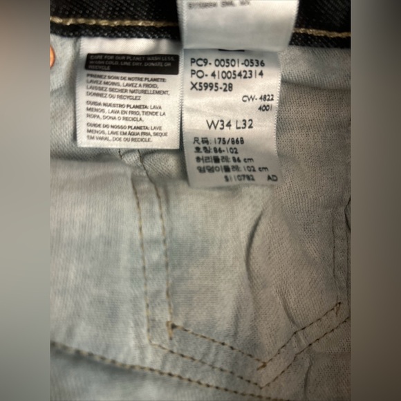 Levi’s 501-0536 Jeans - W 34 L 32 - Button Up Fly - Clean Rigid - Picture 3 of 6